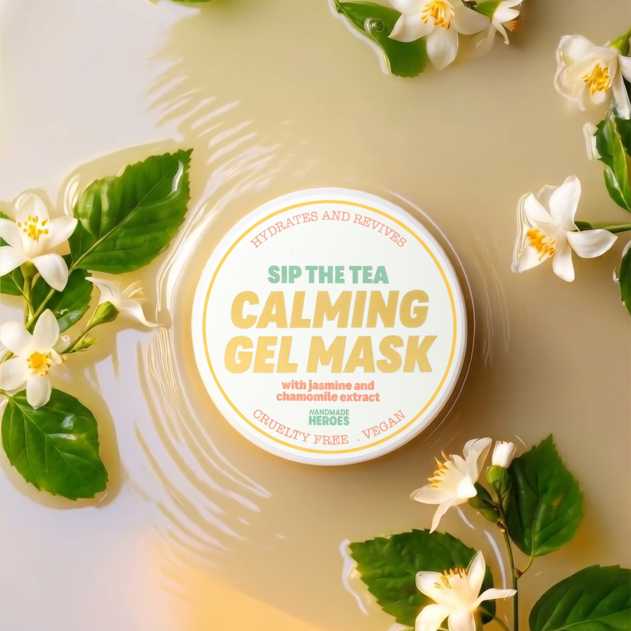 Calming gel mask texture swatch